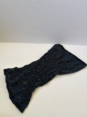 Buff Merino Wool Shirred Blue Neck Gaiter Heathered Neckwear Hike Work Bandana
